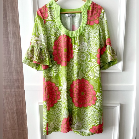 Trina Turk Floral Silk Shift Dress - Picture 2 of 8